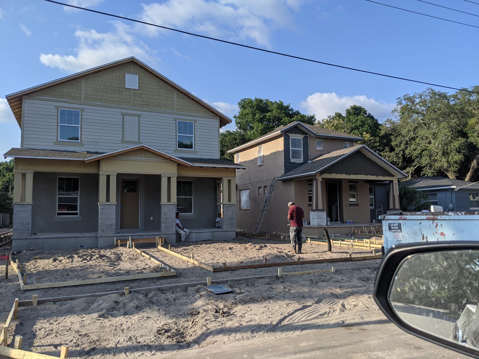 Two newly built Polk County homes at the stage where Orchid Cleaning performs the builder final clean